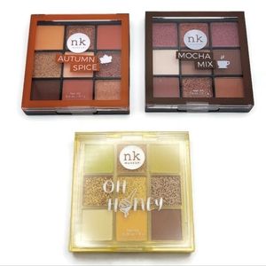 Set of 3 Nicka K New York Autumn Oh Honey Mocha Mix Eyeshadow Palette